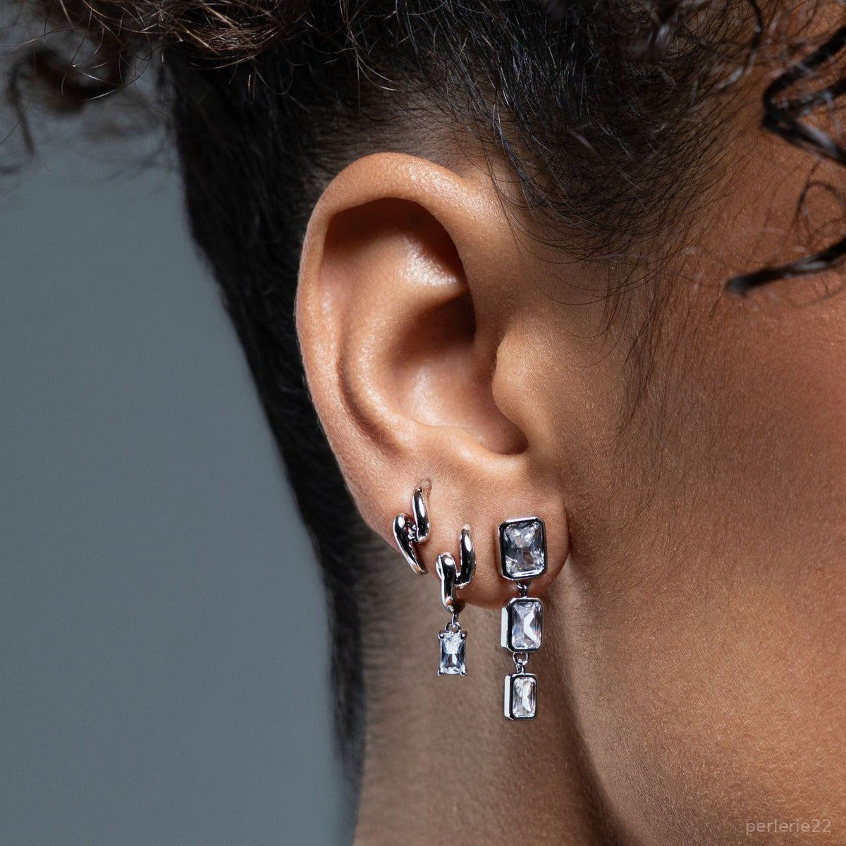 Créole Sole - Boucle d'Oreille Argent 925 Or 18k | Vendue par Unité
