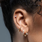 Créole Sole - Boucle d'Oreille Argent 925 Or 18k | Vendue par Unité