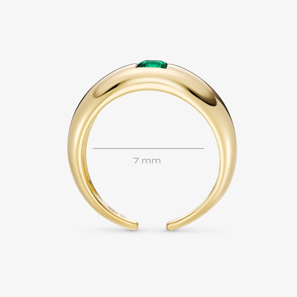 Bague Notte - Bague Laiton Dorure Or 18k | Minimaliste & Intense