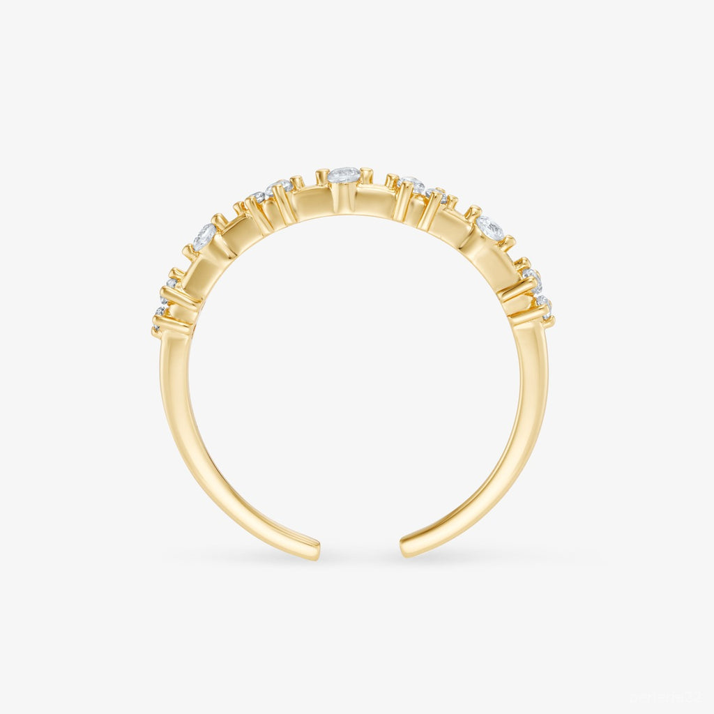 Bague Polaire - Bague Ajustable Argent 925 Or 18k | Lueur Glacée