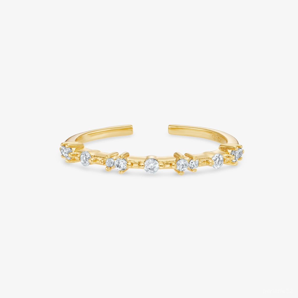 Bague Polaire - Bague Ajustable Argent 925 Or 18k | Lueur Glacée