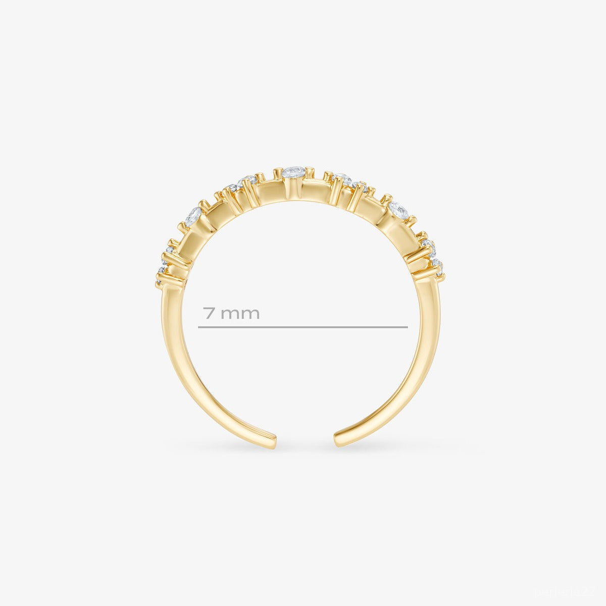Bague Polaire - Bague Ajustable Argent 925 Or 18k | Lueur Glacée