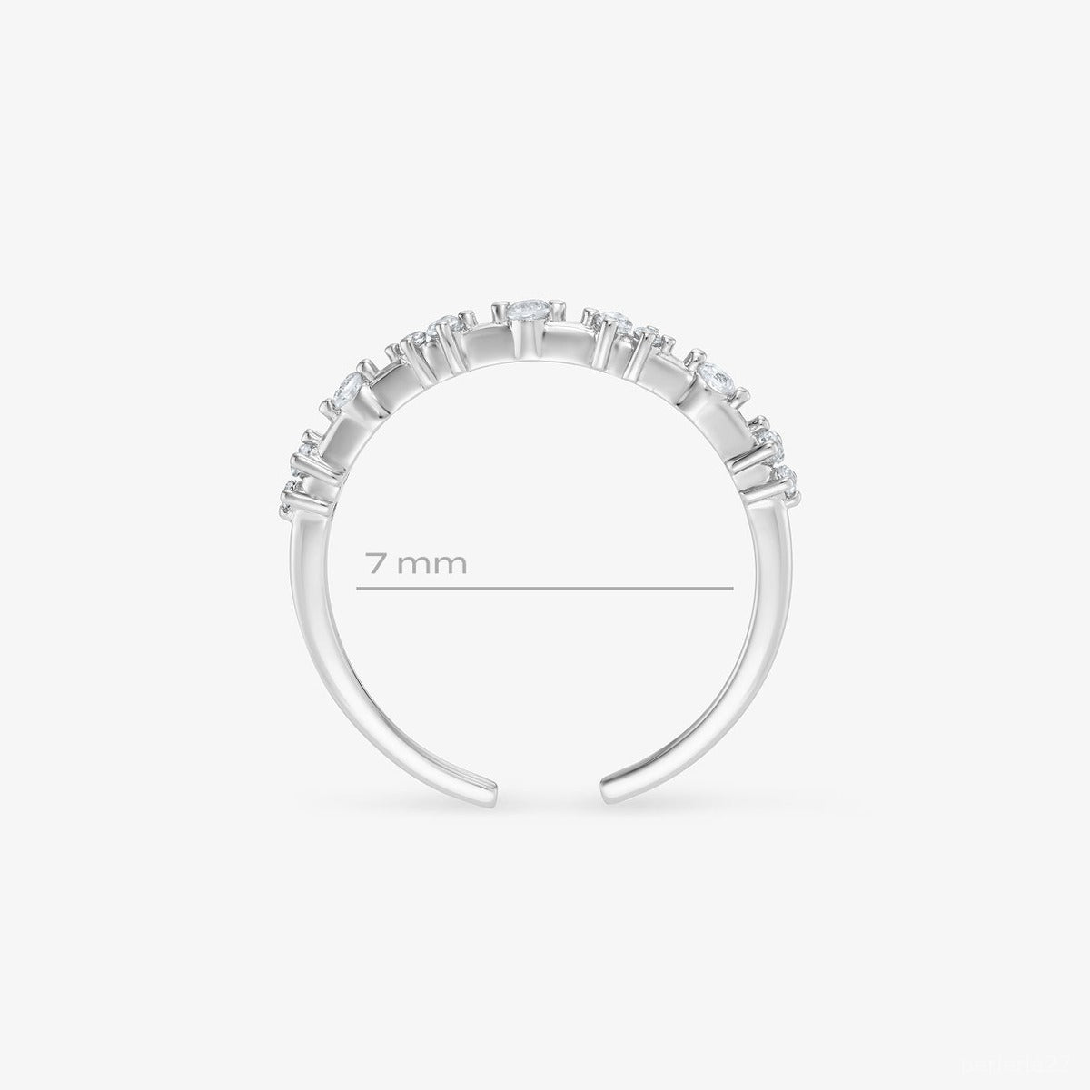Bague Polaire - Bague Ajustable Argent 925 Or 18k | Lueur Glacée