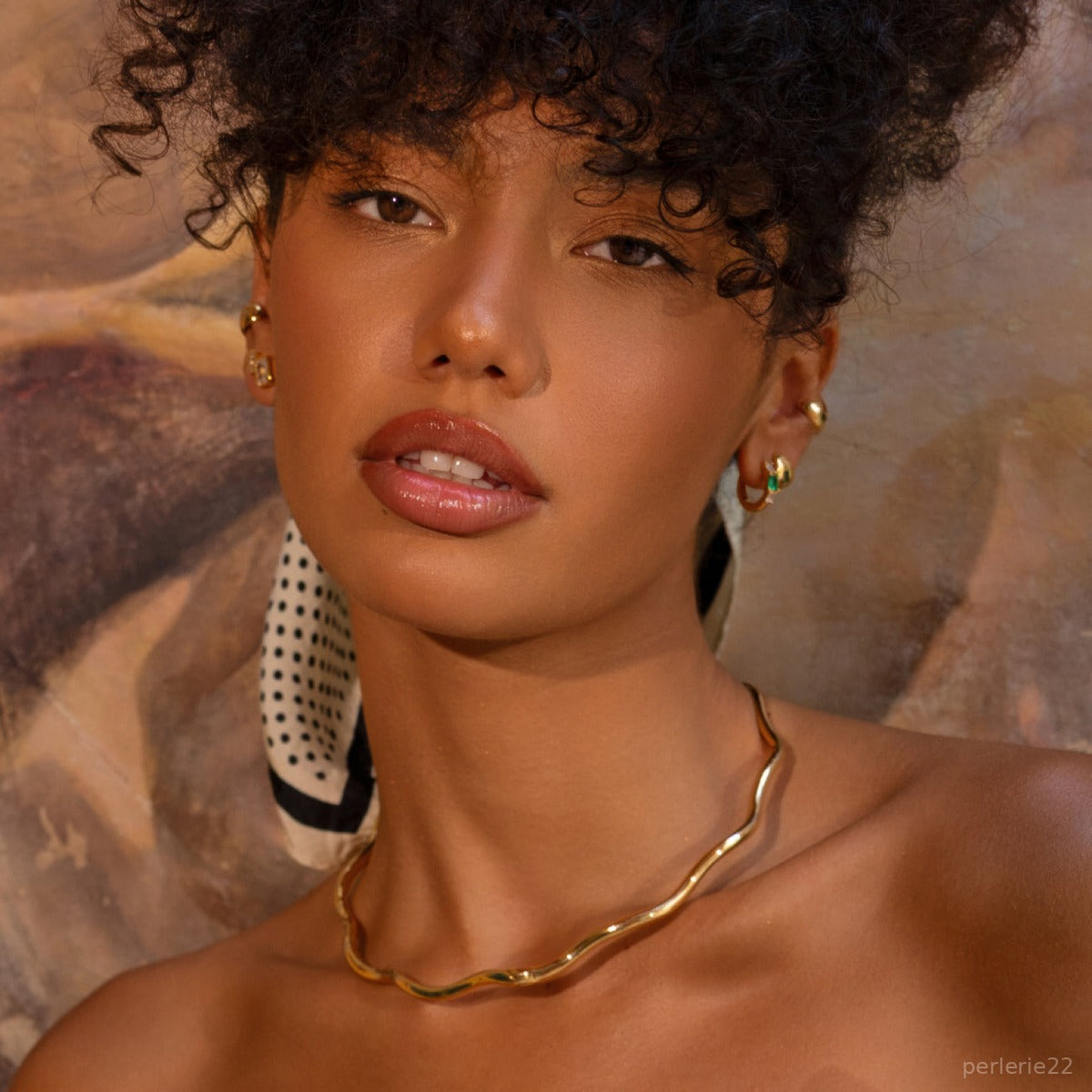 Collier Gio - Collier Laiton Dorure Or 18k | Design Sculptural Moderne