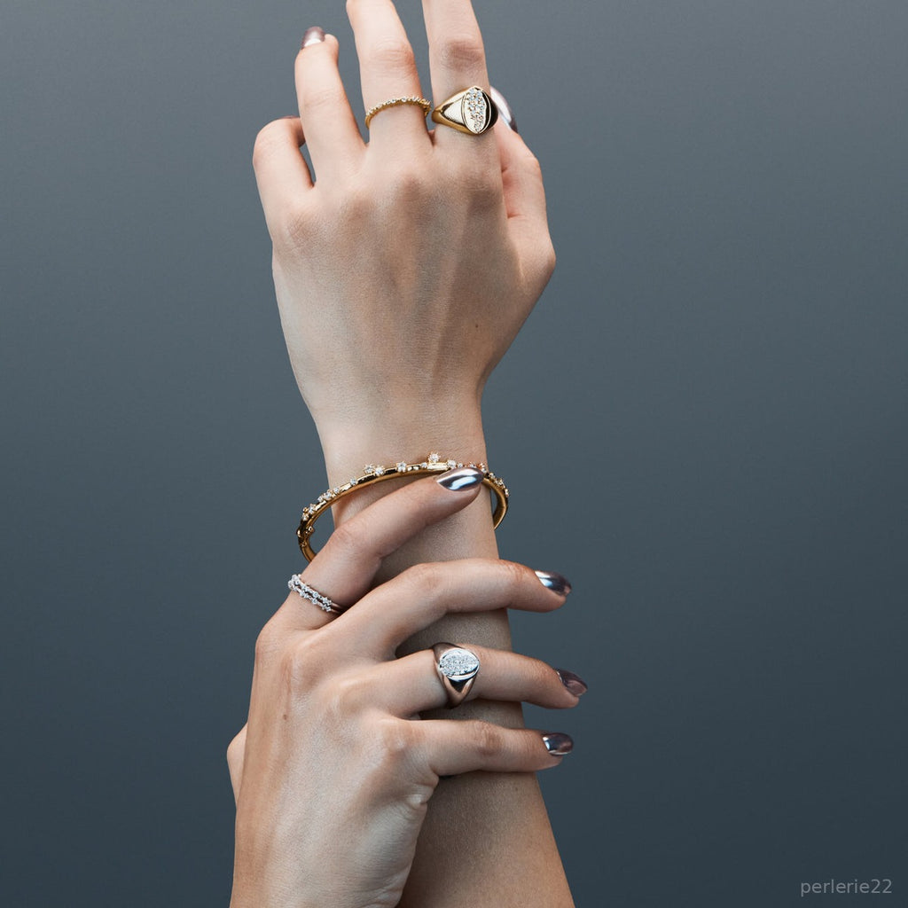 Bague Polaire - Bague Ajustable Argent 925 Or 18k | Lueur Glacée