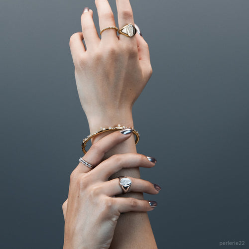 Bague Polaire - Bague Ajustable Argent 925 Or 18k | Lueur Glacée