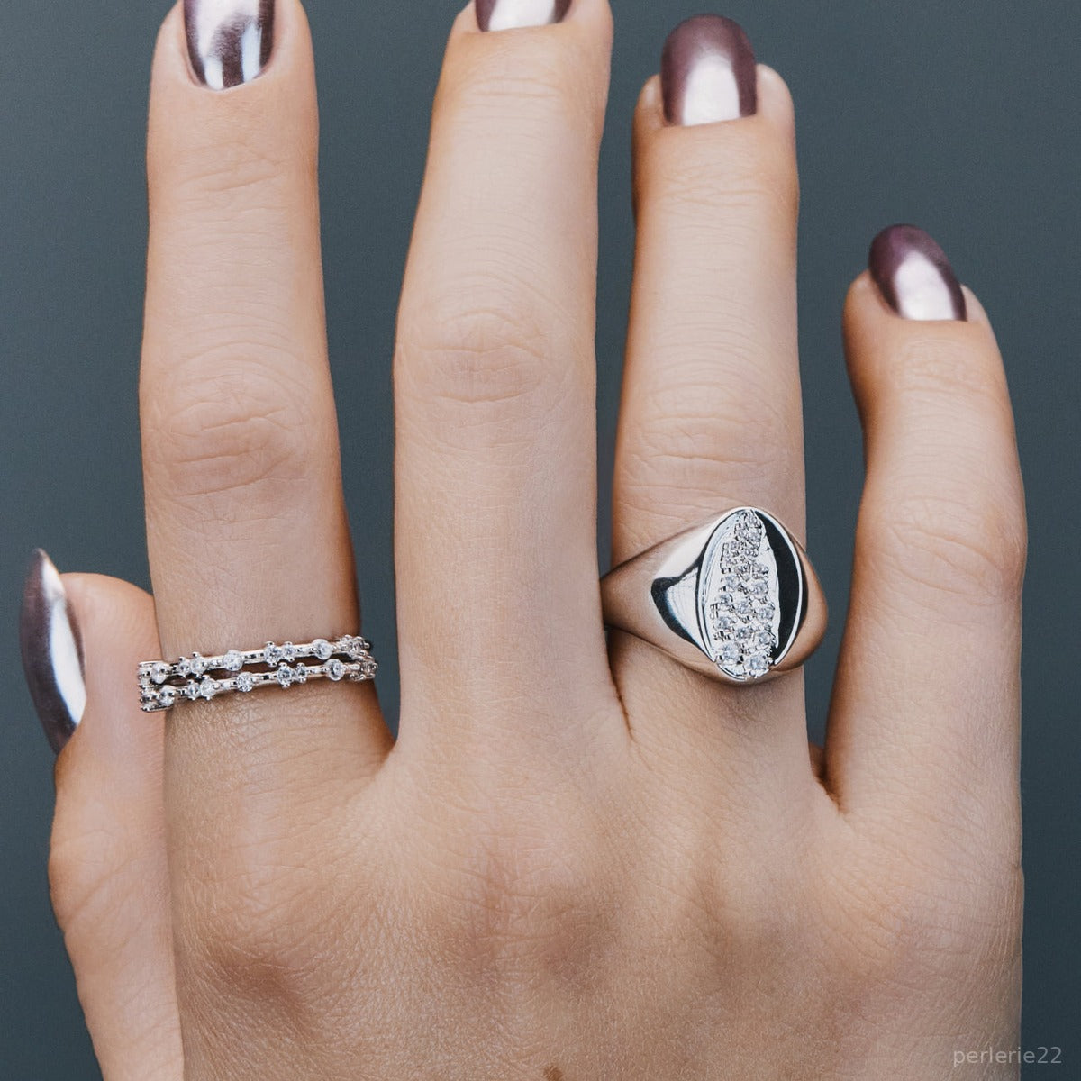 Bague Polaire - Bague Ajustable Argent 925 Or 18k | Lueur Glacée