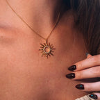 Collier Sunny - Créole Soleil Argent 925 Or 18k | 45cm + 5cm | Best-seller