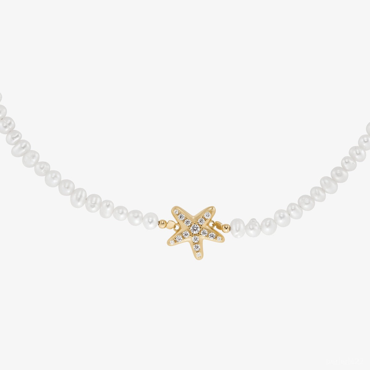 Collier Ariel - Collier Perles Naturelles & Étoile de Mer | Argent 925 Or 18k