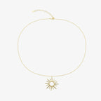 Collier Sunny - Créole Soleil Argent 925 Or 18k | 45cm + 5cm | Best-seller