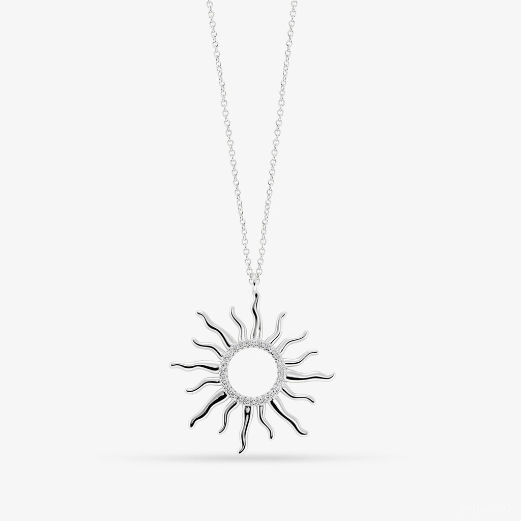 Collier Sunny - Créole Soleil Argent 925 Or 18k | 45cm + 5cm | Best-seller