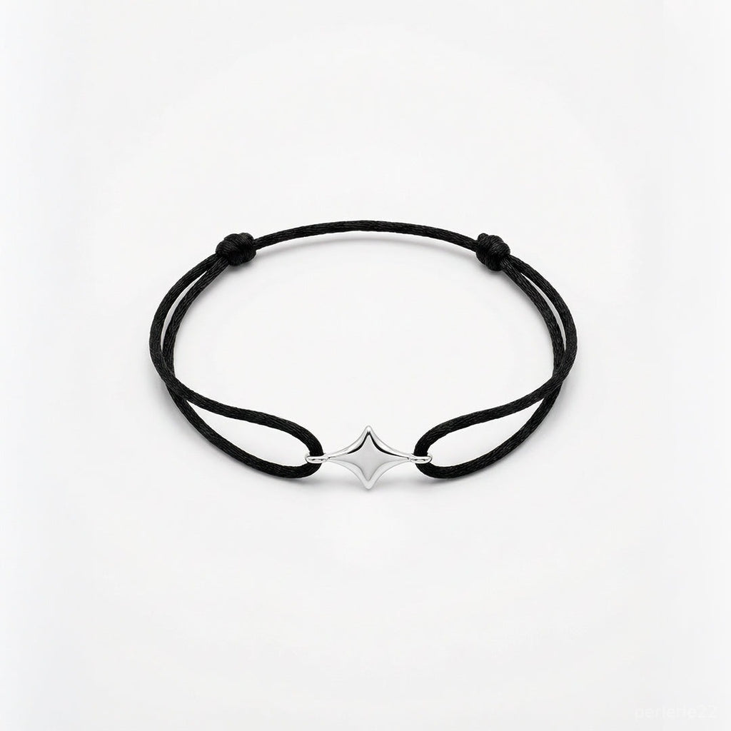 Bracelet Minuit - Bracelet Argent 925 Fil Coloré | Best-seller | Édition Maman
