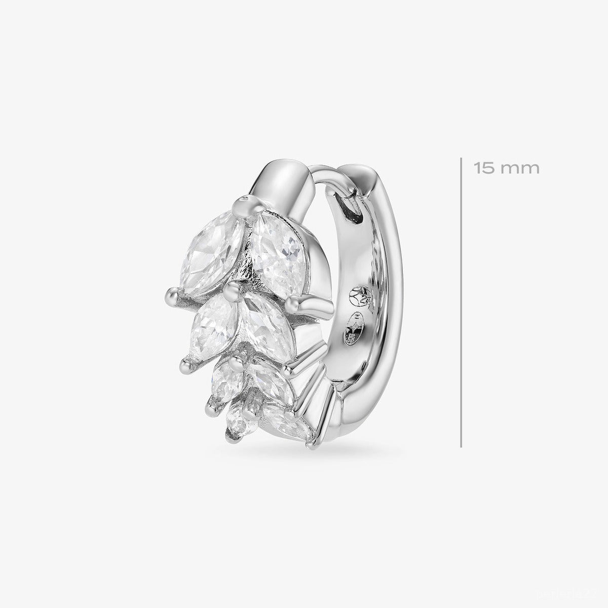 Créole Ombre Blanche - Boucle d'Oreille Argent 925 Or 18k | Contraste Lumineux