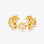 Bague Radiance - Bague Ajustable Petits Soleils Argent 925 Or 18k | 3g