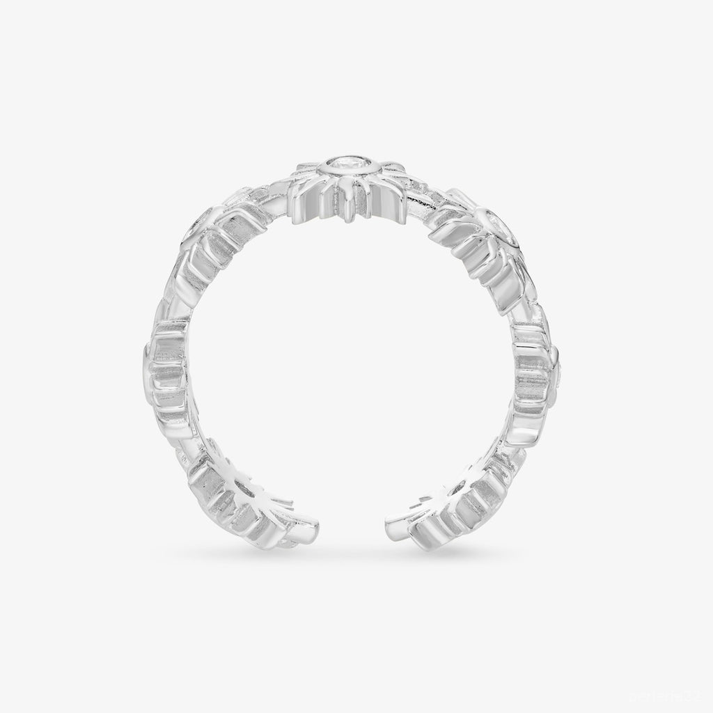 Bague Radiance - Bague Ajustable Petits Soleils Argent 925 Or 18k | 3g