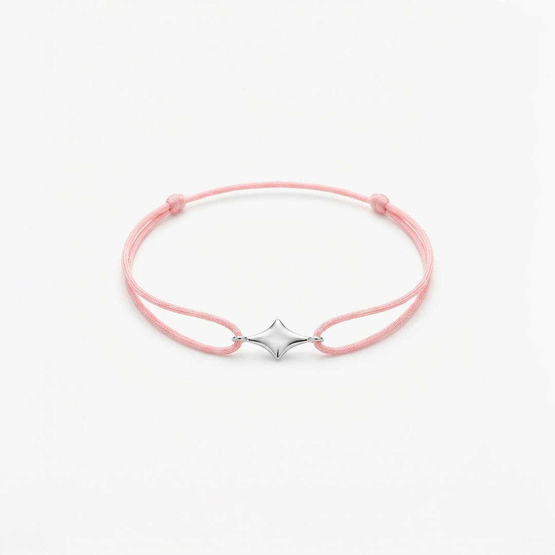 Bracelet Minuit - Bracelet Argent 925 Fil Coloré | Best-seller | Édition Maman
