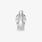 Créole Ombre Blanche - Boucle d'Oreille Argent 925 Or 18k | Contraste Lumineux