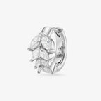 Créole Ombre Blanche - Boucle d'Oreille Argent 925 Or 18k | Contraste Lumineux