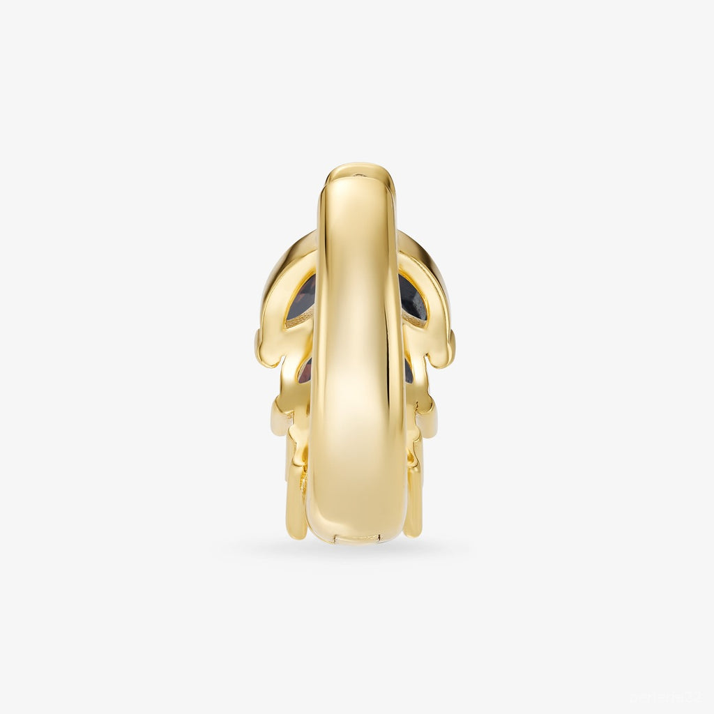 Créole Ombre - Boucle d'Oreille Argent 925 Or 18k | Jeu de Contrastes