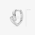 Créole Sole - Boucle d'Oreille Argent 925 Or 18k | Vendue par Unité