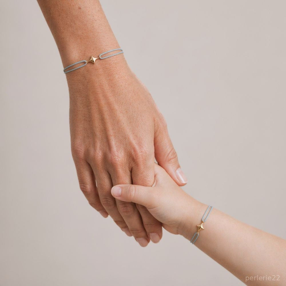 Bracelet Minuit - Bracelet Argent 925 Fil Coloré | Best-seller | Édition Maman
