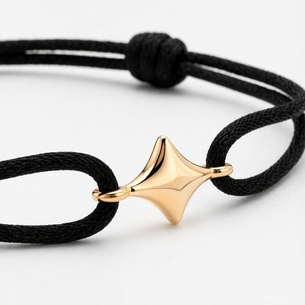 Bracelet Minuit - Bracelet Argent 925 Fil Coloré | Best-seller | Édition Maman