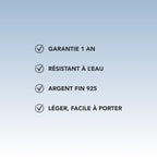 Bague Polaire - Bague Ajustable Argent 925 Or 18k | Lueur Glacée